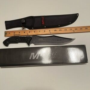New MTech Stainless USA 12" Knife with Plastic Handle and Nylon Sheath (C4)